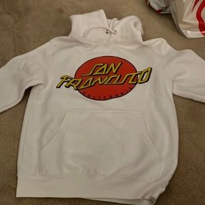 sf hoodie ,white